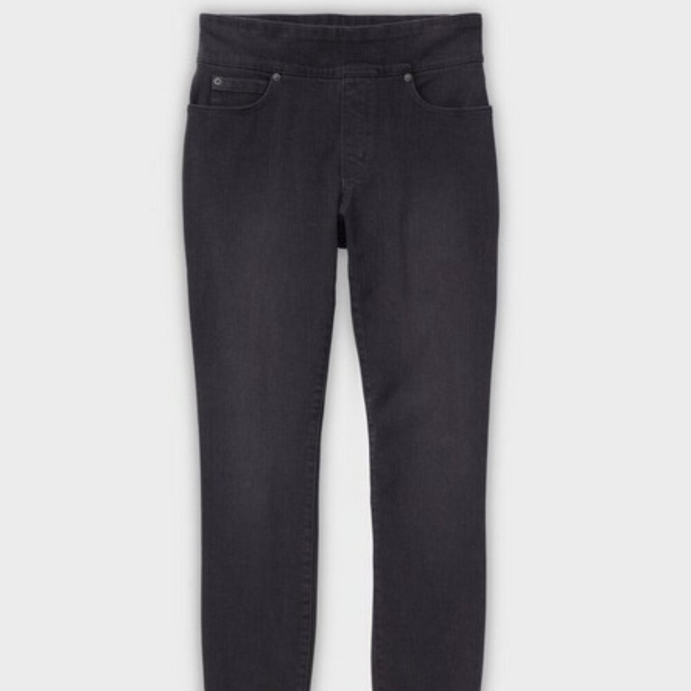 Duluth Trading Company Jean-Netics 5-Pocket Skinny Jeans size 10 Regular, Black